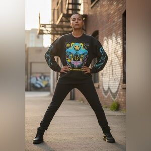 Wizard Of Barge Unisex Graphic Sweatshirt Size L Dark Fantasy Skull Dungeon